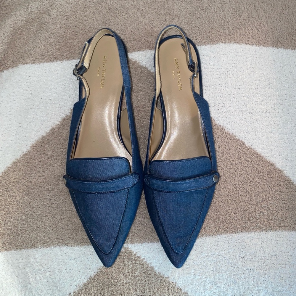 Ann Taylor Factory Denim Slingback Loafers - Picture 5 of 5